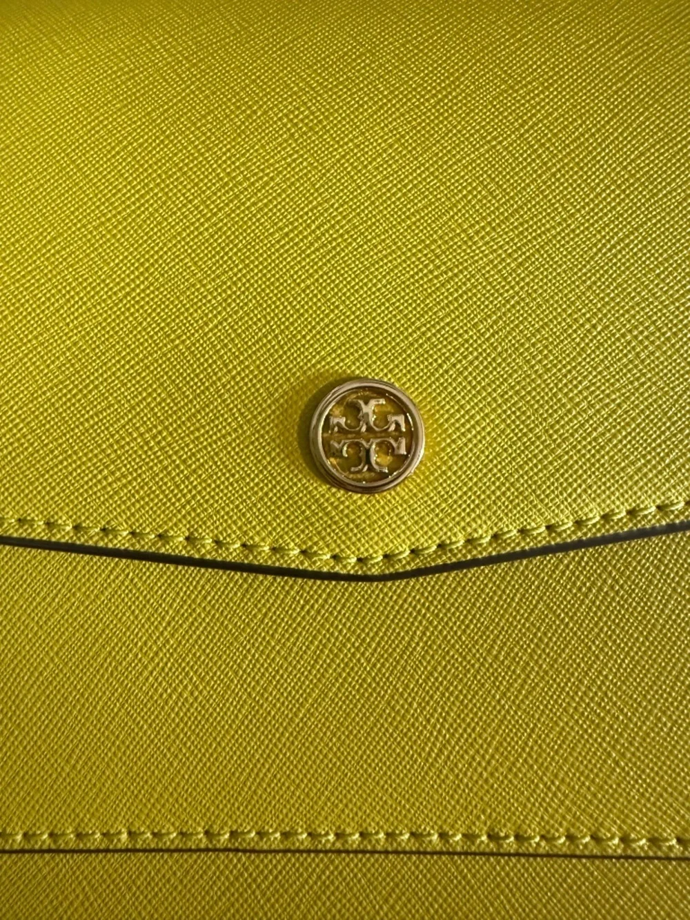 Tory Burch Convertible Robinson Saffiano Leather Crossbody Lime Green